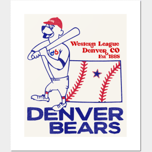 Defunct Denver Bears League Baseball Team Posters and Art